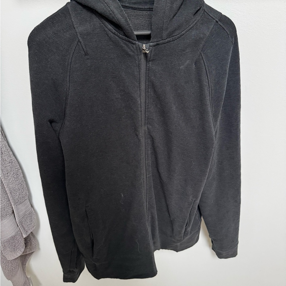 Vintage Lululemon Men's Black Zip-Up Hoodie